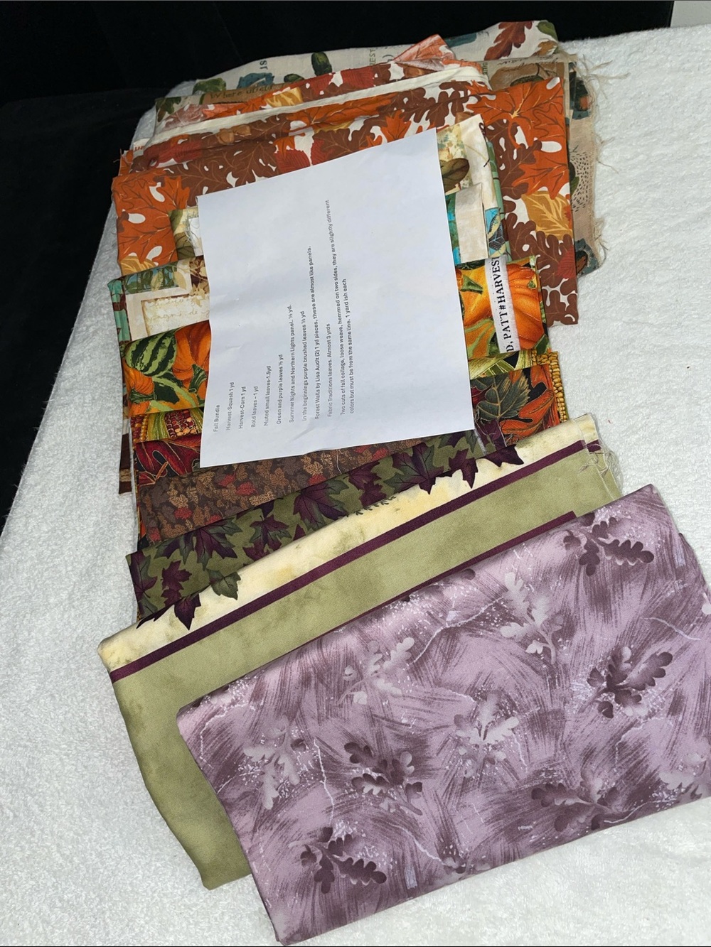 4-5 LB MIXED FALL FABRIC BUNDLE • USABLE PIECES • CRAFT & SEWING E3
